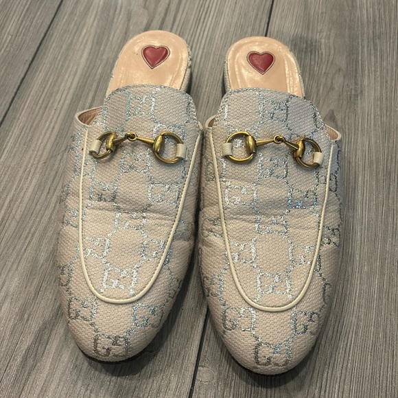 Gucci Princetown Mules- jacquard logo size 37 - Picture 1 of 5